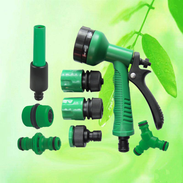China Yard Watering Trigger Hose Spray Gun Set HT1328 China factory supplier manufacturer