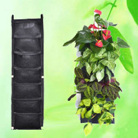 China 7 Pocket Reinforced Vertical Wall Flower herb Planting Bag HT5093B