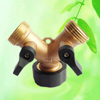 China Brass Dual Outlet Hose Adapter HT1275 China factory manufacturer supplier