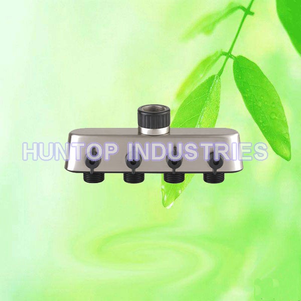 China 4-way Manifold Garden Water Hose Swivel Valve HT1276G China factory supplier manufacturer