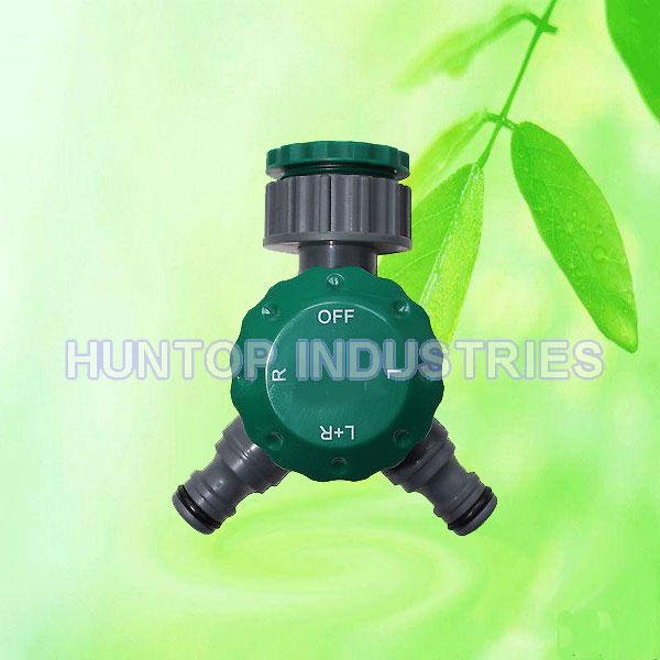 China 2-Way Garden Hose Splitter With Dial Switch HT1222D China factory supplier manufacturer