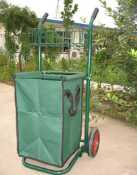 China Lawn Garden Yard Rolling Cart Leaf Bag HT5436