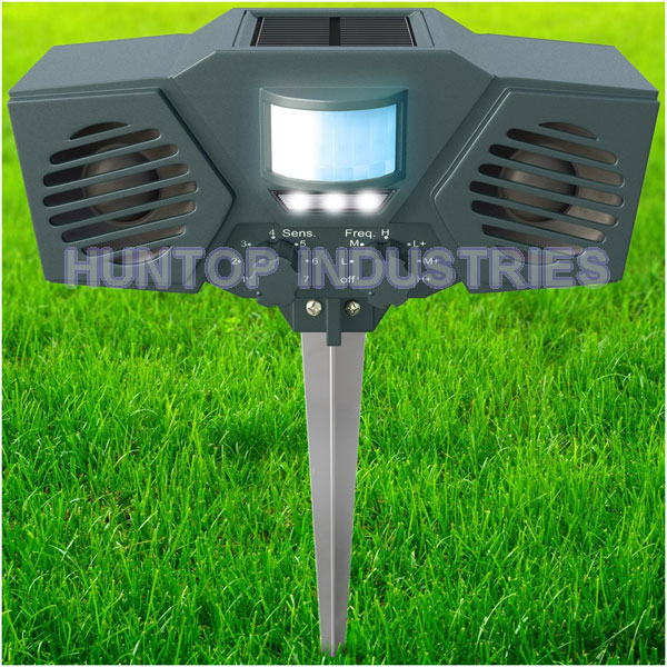 China Ultrasonic Animal Repeller Solar Powered HT5308A China factory supplier manufacturer