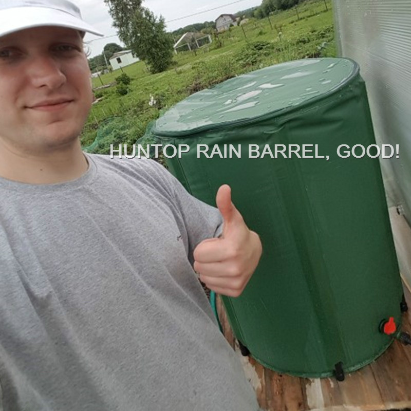 Hydroponic Tank Collapsible Rain Barrel PVC Tarpaulin Water Tank 750L