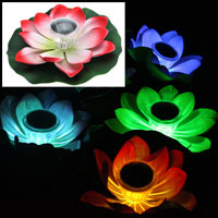 China Solar Floating Lotus Flower Night light Lamp HT5381