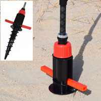 China Screw In Ground Drill Umbrella Stand Anchor for Parasols Garden HT5811B China factory manufacturer supplier