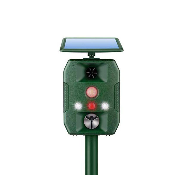 China Solar Powered Outdoor Ultrasonic Animal Repellent with PIR HT5316 China factory supplier manufacturer