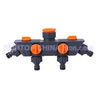 China Four Way Water Hose Splitter for Garden Taps HT1230F China factory manufacturer supplier
