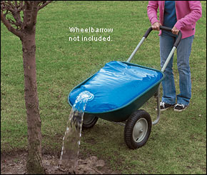 wheelbarrel watering bag for watering garden watering trees