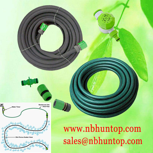 China Drip Soaker Hose & Water Timer Garden Irrigation Watering Kit HT1123 China factory supplier manufacturer