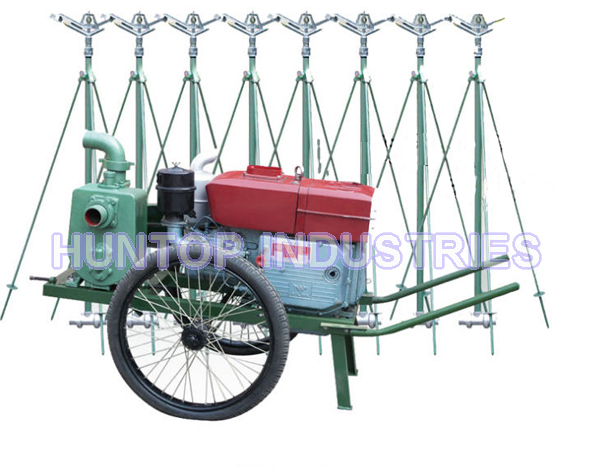 China Farmland Moving Sprinkler Cart Irrigation System HT7044 China factory supplier manufacturer