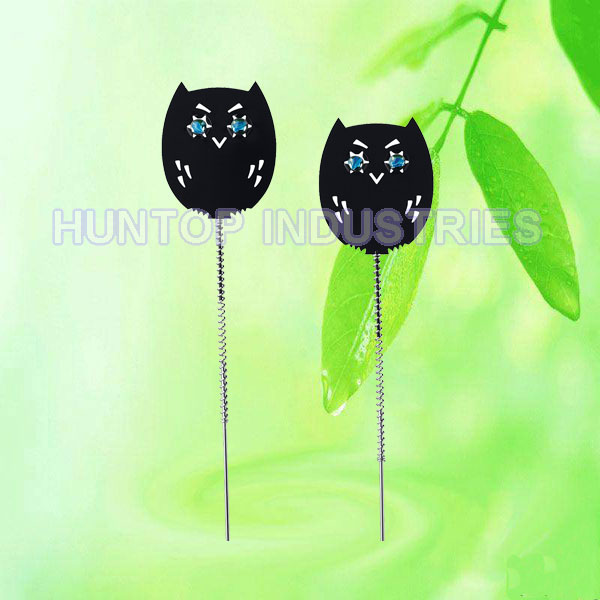 China Outdoor Garden Owls Sticks With Glass Eyes and Stake HT5157 China factory supplier manufacturer