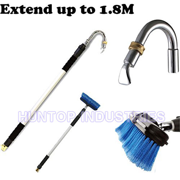 China 2 In 1 Telescopic Gutter Cleaner Wand Multipurpose Car Washer Cleaning Tool HT5514A China factory supplier manufacturer
