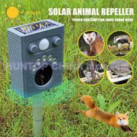 China Ultrasonic Solar Power Animal Repeller Dog Mouse Bird Cat Snake Repellent HT5320