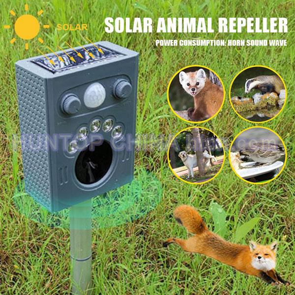 China Ultrasonic Solar Power Animal Repeller Dog Mouse Bird Cat Snake Repellent HT5320 China factory supplier manufacturer